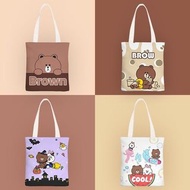 line friends brown 熊大 兔兔 sally choco 實用袋 單肩包 環保袋 多用途袋 收納袋 生日禮物