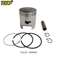 Motorcycle Engine Piston Accessories Suitable for Suzuki TS125 125cc TS125 56mm Piston Ring Kit