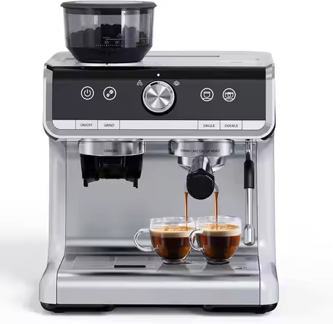 Espresso Machine With Grinder,Barista Express Espresso Machine, 20 Bar Expresso Coffee Machines with