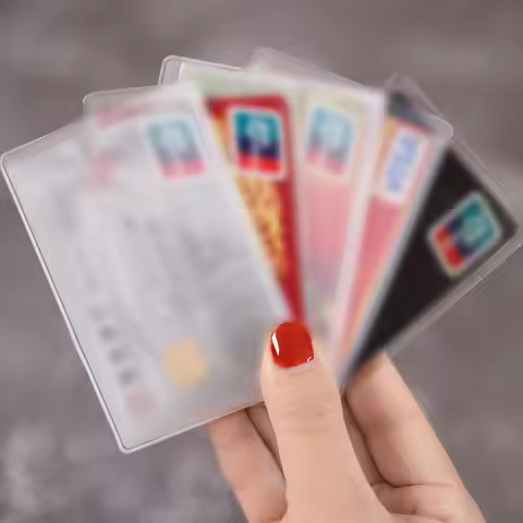 10PCS PVC Clear Card Cover Bank Credit ID Container Cardholder PVC Transparent Card Holder Passport 