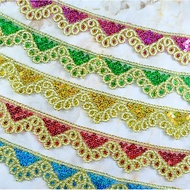 9meters Triangle Sequin Embroidery Lace