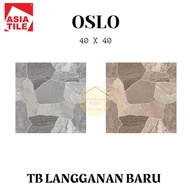 Keramik Lantai Asia Tile 40x40 OSLO Motif Batu Kasar Kamar Mandi KW 1