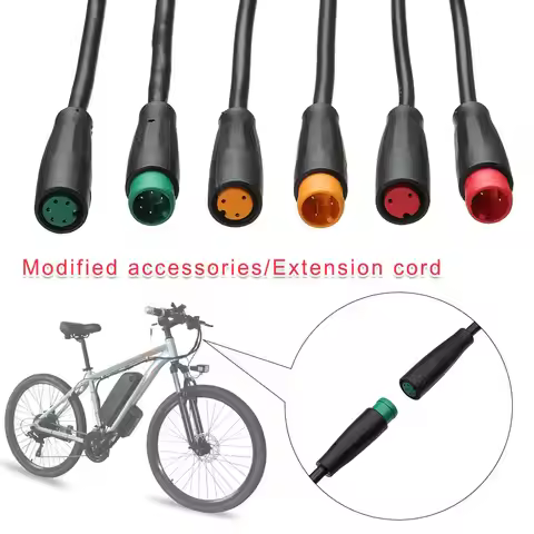 9mm Base Connector 2 3 4 5 6Pin Cable Waterproof Connector For Ebike Bafang Display Pin Optional Cab