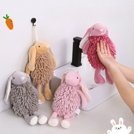 Rabbit Fuzzy Ball Towel, Cute Bunny Fuzzy Ball Hand Towels, Chenille Hand Towel, Super Absorbent Qui