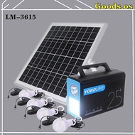 Outdoor portable solar generator system solar panels household lighting LED bulbs Sistem generasi te