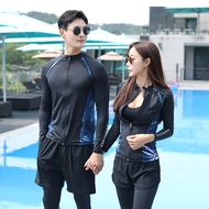 Wisuwee 2023คู่เกาหลี Rashguard กีฬาชุดว่ายน้ำผู้หญิงผู้ชายแขนยาวแยกชุดว่ายน้ำอนุรักษ์นิยมท่องชุดว่ายน้ำ
