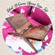 Rehal Ukir Kayu JATI WOODEN Rehal hadiah Gift Hantaran HADIAH KAHWIN Rehal mengaji