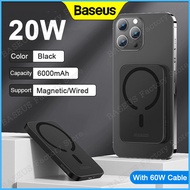 Baseus 20W Power Bank Sạc Dự Phòng Mganetic 6000MAh Sạc Dự Phòng Không Dây Pin Ngoài Nhỏ Gọn Cho IP