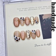 Press on nails handmade [Leopard Rich] handmade Wear nails handmade High-End Exquisite Leopard Print