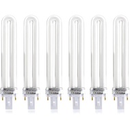 MAGIKON 6-Pack Replacement Electronical 9W U-Shaped 365nm Lamp Bulb Tube for Nail Art Dryer UV Lamp 