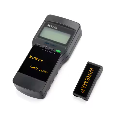 8108 network tester Portable Network Cable Tester Meter with LCD Display RJ45 CAT5 LAN Phone Cable T
