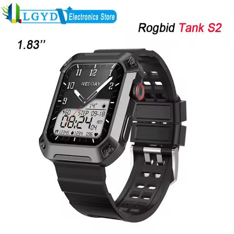 Rogbid Tank S2 IP68 Waterproof Smart Watch 1.83 inch 240x284 IPS Screen 450mAh Battery Magnetic Char