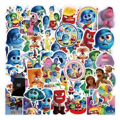 50pcs Inside Out Graffiti Stickers Waterproof Cartoon Diy Decals Kids Phone Laptop Thermos Stationer