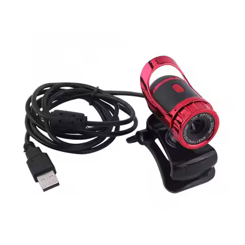 USB 2.0 12M Pixels Clip-on Webcam Web Camera HD 360 Degree Rotating Stand Built-in Microphone for PC