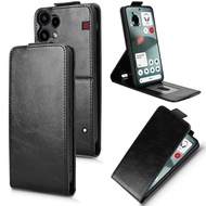 Nothing Phone 3A Lite 3A Pro Vertical Case Retro Smooth Skin Leather Full Cover For Nothing A001T Ph