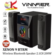 VINNFIER XENON 9 BTRM WIRELESS BLUETOOTH SPEAKER 2.1 200W WITH KARAOKE/ FM RADIO/ SD CARD/ RGB LIGHT
