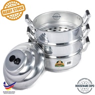 3 Layer Aluminium Steam Pot 32cm - 40cm - [32CM / 34CM / 36CM / 38CM / 40CM] periuk kukus kucing alu