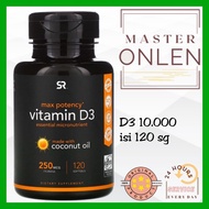 Vitamin D3 10000IU Sports Research 120softgel D-3 10000IU 250 mcg