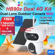 Ezviz HB90X 4G Dual Kit 4MP + 4MP Dual Rotation SIM / WiFi Outdoor Battery Powered Security CCTV Cam