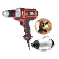 (組合) BLACK+DECKER 350W多功能可換頭惡魔機+衝擊電鑽頭