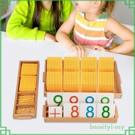 [BaositybfMY] Montessori Math Beads Toy Teaching Aids Decimal Bank Game for Preschool Kids