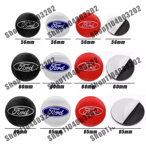 4Pcs 56mm 60mm 65mm Car Wheel Center Hub Cap Cover Badge Stickers For Ford Fiesta Ranger Mondeo Fusi