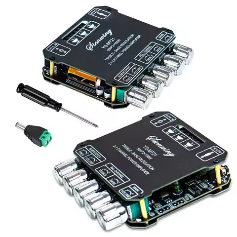 YS-MT21 2.1 Channel BT Amplifier Board with Treble & Bass Control Stereo Audio Amplifier BT5.0 for D