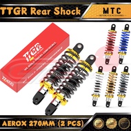✙✳TTGR Rear Shock AEROX 270MM SET（2PCS）/NOUVO 270MM SET（2PCS）Made in Thailand