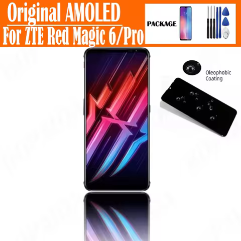 Original Amoled For ZTE nubia Red Magic 6 6Pro LCD Display Screen Touch Digitizer For Red Magic 6S 6