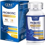 GDME Probiotics 90 Billion CFU 18 Strains, Contains 3 Prebiotics, for Men &amp; Women, Once Daily Probiotic Dietary Supplement, Boosts Digestive and Immune Health, 90 Tablets