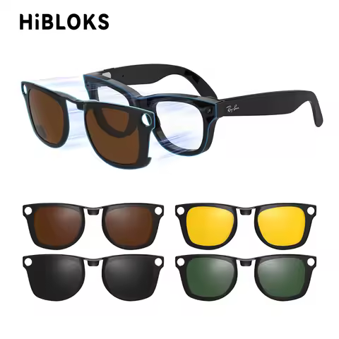 HIBLOKS Polarized Glasses Clip For Ray-Ban Meta Wayfarer RW4012/RW4006/RW4008 (Gen2) Smart Glasses S