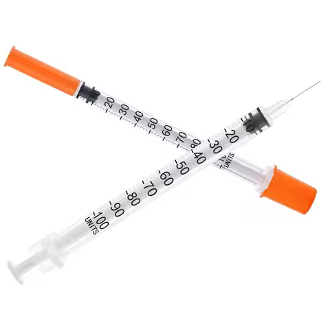 1ml Sterile Individual Packaging Lab Supplies Insulin Syringe with 31Ga 1/4 Inch and 31Ga 5/16 Inch 