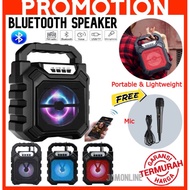 ~Ship From KL~ Mini Speaker Bluetooth Speaker Bass Speaker Mini Speaker Karaoke Speaker Portable Speaker With Mic