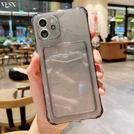 เคสกันกระแทกเคสใส่บัตร เคสซิลิโคนใส เคสใสทรงสี่เหลี่ยม iPhone X Xs Max Xr 8 7 6 6s Plus SE 2022 2020 SE2 SE3 4G 5G