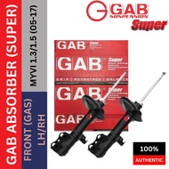 GAB Super Absorber-FRONT&REAR GAS/OIL MYVI 1.3/1.5(05-17),VIVA 660/850/1.0(07-14),MYVI DVVTI 1.5 (D2