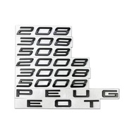 Metal Alloy Car Trunk Letter Emblem for Peugeot 208 308 508 2008 3008 5008 Logo Badge Rear Sticker A
