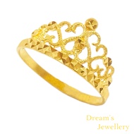 Cincin Mahkota Emas 916 Original / Crown Ring 916 Gold Original Dreams Jewellery