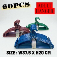 60PCS HANGER / ADULT HANGER / HANGER BAJU / PENYANGKUT BAJU / CLOTH HANGER / HANGER / HANGER PLASTIK
