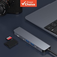 61 USB-C 4K HDMI PD SD TF Type C /PC 6 dalam 1 Hab Pelbagai USB-C 4K HDMI PD Pengecasan Pantas Pemba
