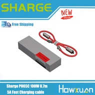 Sharge P065C 100W Type-C ซิลิโคนขยายหัว5A อย่างรวดเร็วสายชาร์จ0.7เมตรสำหรับ