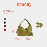Tracey Slouchy Hobo Small Tote Bag Vegan Leather Beg Bahu Wanita Handbag Perempuan