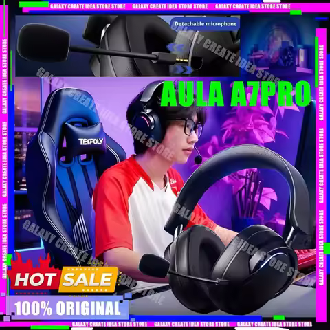 AULA A7Pro Headphone 4Mode Wireless Bluetooth Gaming Headset Intelligent Noise Reduction Low Latency