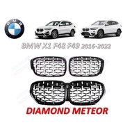 BMW X1 F48 F49 2016-2022 Front Grille Kidney Grilles Diamond Meteor Front Bumper Grillrefit
