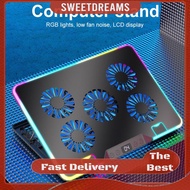 Laptop Cooling Pad 2 USB Ports Laptop Cooling Stand RGB Notebook Cooler for 11-17.3in Computer PC No