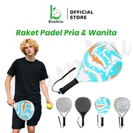 Bbambu Padel Racket Padel Women & Men Padel Racket Set for Beginners 2 Rackets + 2 Padel Balls + 1 B
