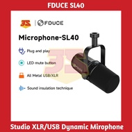 FDUCE SL40 XLR and USB Dynamic microphone for recording, gaming, live streaming and broadcasting, fu