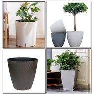 【MO】Plant Pot Resin Plant Pot Imitation cement Vase Ceramic Planter Flower Pot for Indoor Outdoor