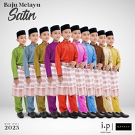 𝐈.𝐏 𝐌𝐮𝐬𝐥𝐢𝐦✦(P2) 20 Warna BUDAK Baju Melayu Pasang Satin Normal Cutting -Size 12-40/Chocolate/FireOra