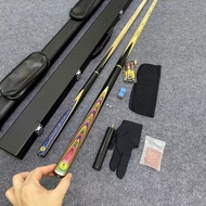 Rainbow-patterned billiard cue, small head cue for 8-ball, snooker cue, professional pool cue with h