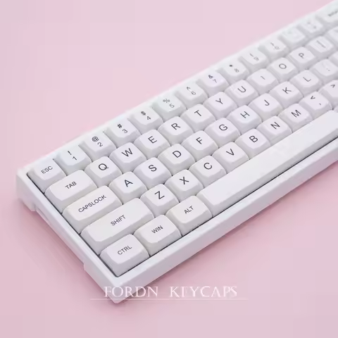 Milk Minimalist White Keycaps XDA Profile 121 keys Double Shot Korean PBT Key caps For Cherry MX Mec